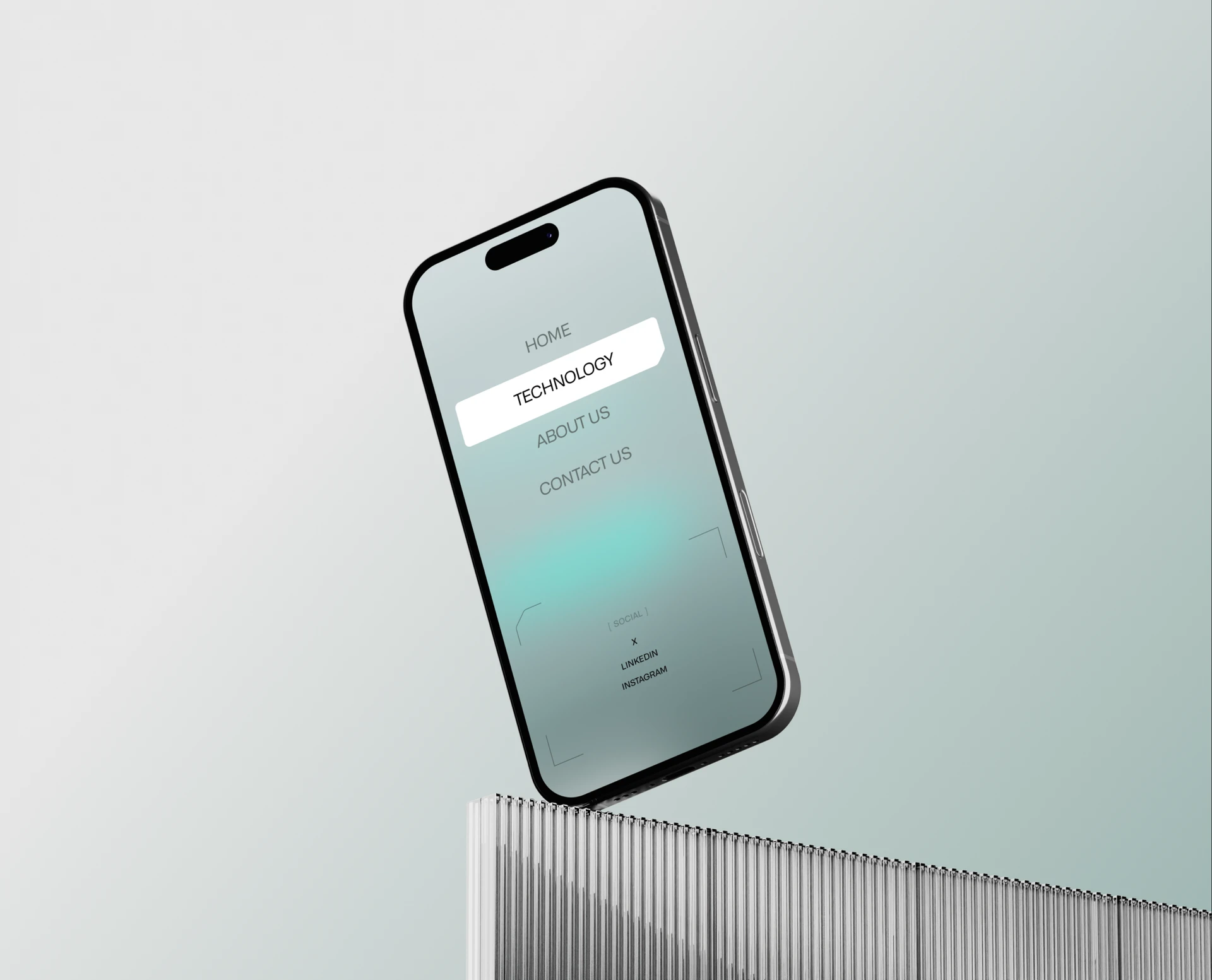 MegaCool mobile menu on a phone