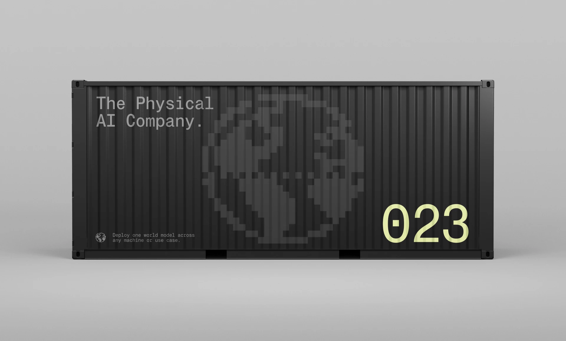 The Physical AI Company shipping container