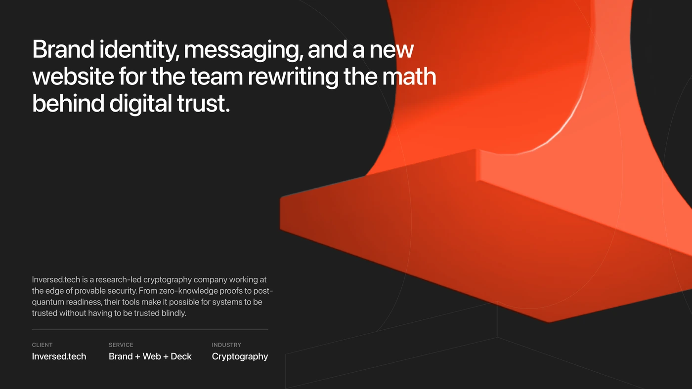 Inversed project intro: brand identity, messaging and a new website